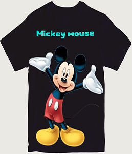 Camiseta Negra Personalizada – Mickey Mouse